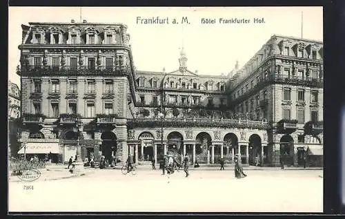 AK Frankfurt a. M., Blick aufs Hotel Frankfurter Hof