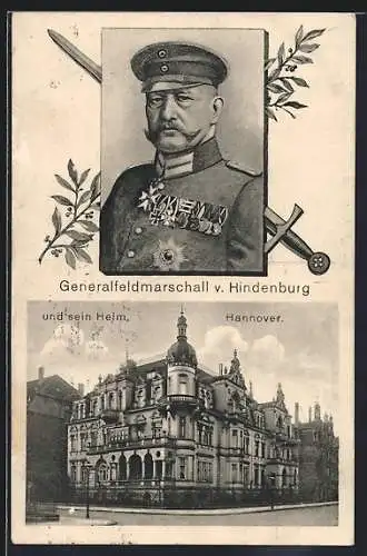 AK Hannover, Villa Hindenburg in der Wedekindstrasse