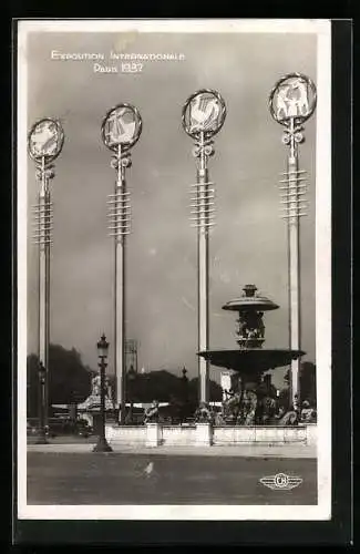 AK Paris, Exposition internationale 1937, Porte de La Concorde