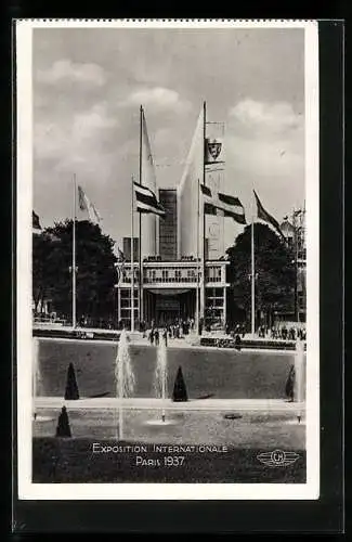 AK Paris, Exposition Internationale 1937, Pavillon de la Norvege, Ausstellung