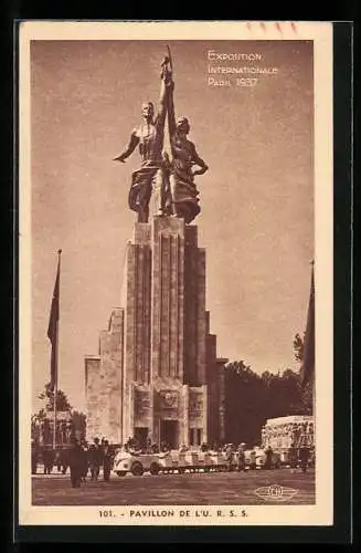 AK Paris, Exposition internationale 1937, Pavillon de l'U. R. S. S.