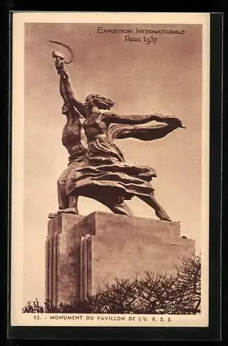 AK Paris, Exposition internationale 1937, Monument du Pavillon de L`U.R.S.S.