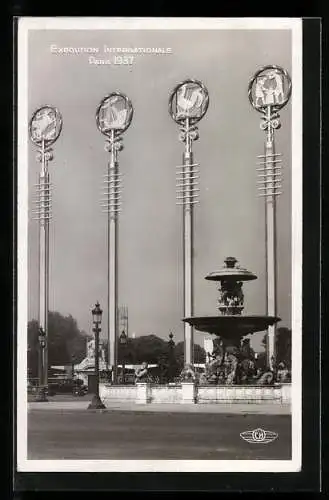 AK Paris, Exposition internationale 1937, Porte de la concorde