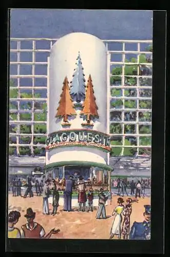 Künstler-AK Paris, Exposition internationale 1937, Porte de l`Alimentation