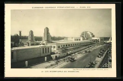 AK Paris, Exposition Colonale Internationale 1931, Cite Internationale des Informations