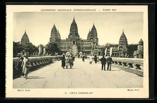 AK Paris, Exposition coloniale internationale 1931, Temple d`Angkor-Vat (Auberlet, Sculpt., Blanche, Arch.)