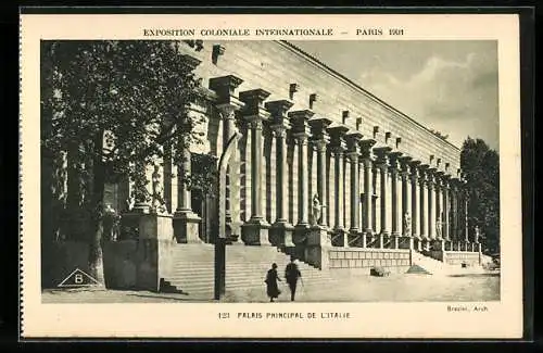 AK Paris, Exposition coloniale internationale 1931, Palais principal de l`Italie