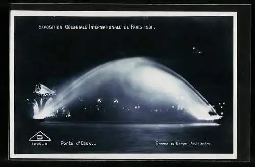 AK Paris, Exposition coloniale internationale 1931, Pont d`Eaux