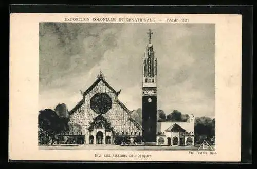 AK Paris, Exposition Coloniale Internationale 1931, Les Missions Catholiques, Ausstellung