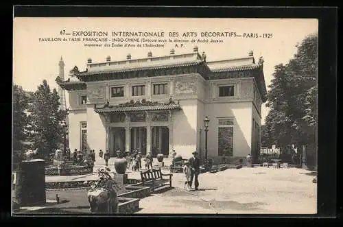 AK Paris, Exposition des Arts décoratifs 1925, Pavillon de l`Asie Francaise, Indo-Chine