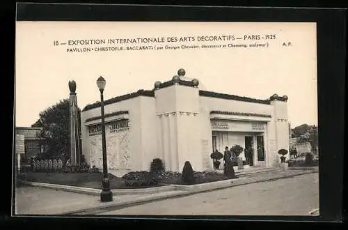 AK Paris, Exposition des Arts décoratifs 1925, Pavillon Christofle Baccarat