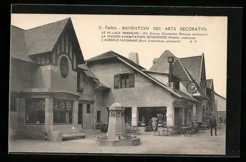 AK Paris, Exposition des Arts décoratifs 1925, Le Village Francais, La Maison d`Habitation Bourgeoise