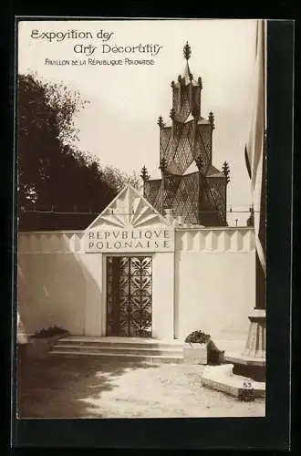 AK Paris, Exposition des Arts décoratifs 1925, Pavillon de la République Polonaise