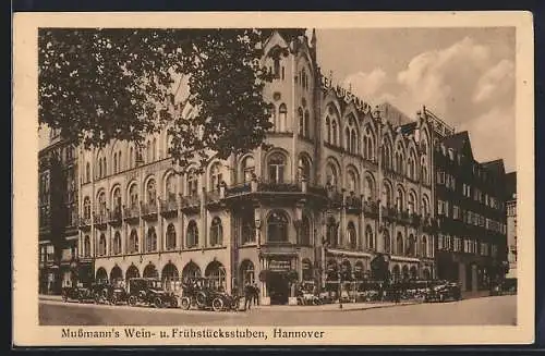 AK Hannover, Mussmann`s Wein-Restaurant und Frühstücksstuben