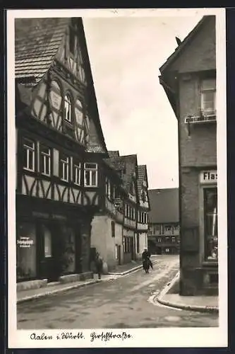 AK Aalen i. Württ., Blick in die Gieschstrasse