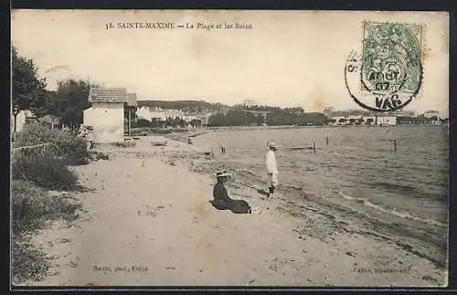 AK Sainte-Maxime, La Plage et les Bains