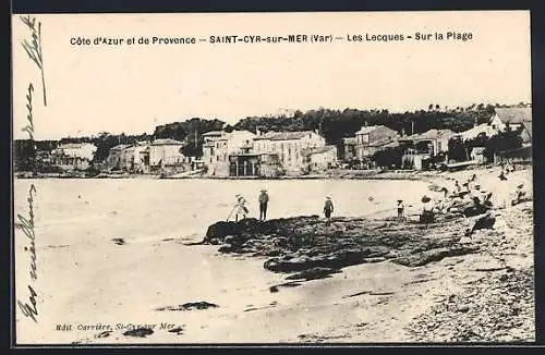 AK Saint-Cyr-sur-Mer, Côte d`Azur et de Provence, Les Lecques, Sur la Plage