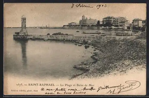 AK Saint-Raphael, la plage et bains de mer