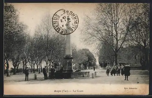 AK Aups, le cours et la fontaine