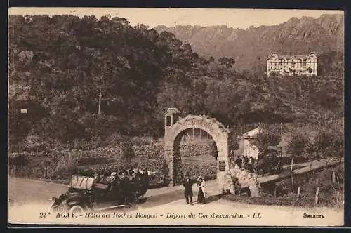 AK Agay, Hotel des Roches Rouges, Depart du Car d'excursion