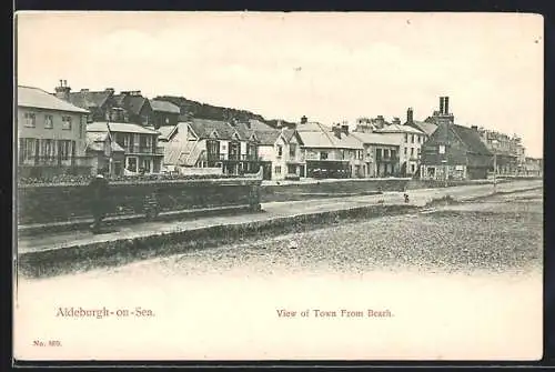 AK Aldeburgh-on-Sea, View of Town from Beach