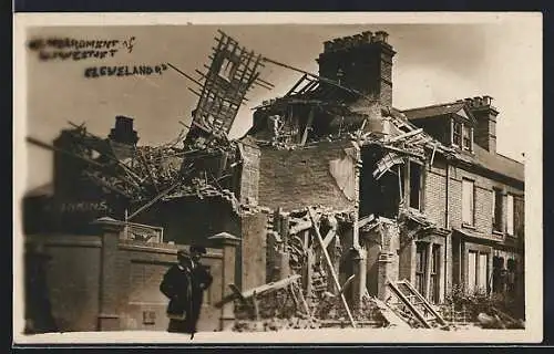 AK Lowestoft, Collapsed building after bombardement 1916, Cleveland Rd