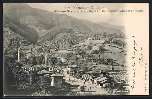 AK Marodidi bei Batum, Ortsansicht aus der Vogelschau