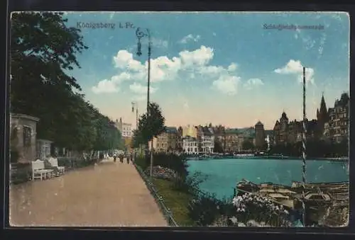 AK Königsberg i. Pr., Schlossteichpromenade