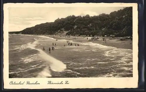 AK Rauschen, Schwimmer in stürmischer See