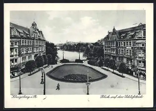 AK Königsberg i. Pr., Blick auf den Schlossteich