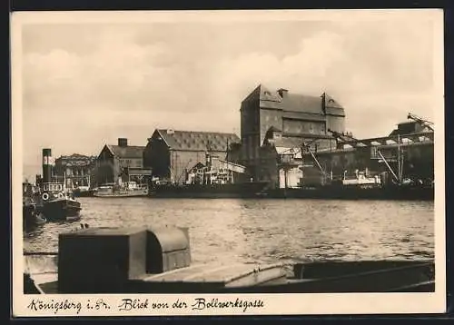 AK Königsberg, Blick von der Bollwerkgasse