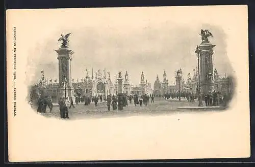 AK Paris, Exposition universelle de 1900, Boulevard vor Ausstellungshalle