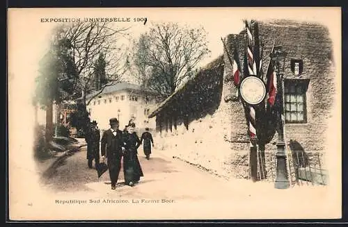 AK Paris, Exposition universelle de 1900, République Sud Africaine, la Ferme Boer