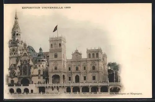 AK Paris, Exposition universelle de 1900, l`Allemagne et l`Espagne, Ausstellungsgebäude