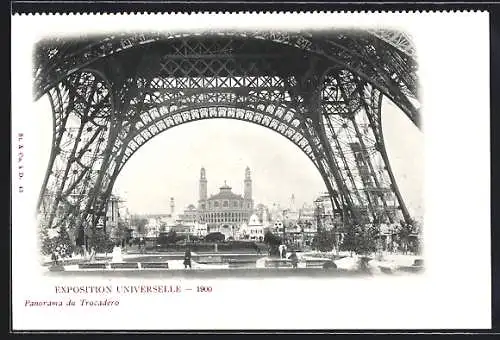 AK Paris, Exposition universelle de 1900, Panorama du Trocadero