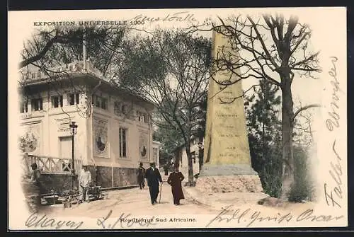 AK Paris, Exposition universelle de 1900, République Sud Africaine, Ausstellungsgebäude Südafrika