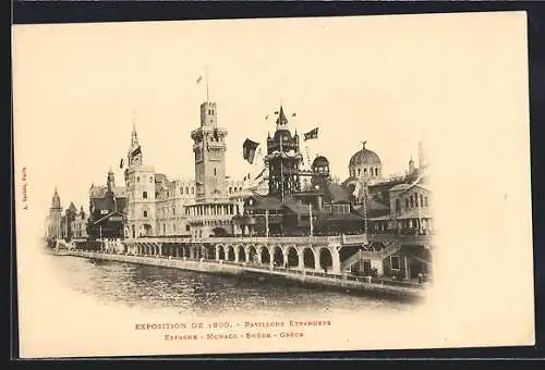 AK Paris, Exposition universelle de 1900, Pavillons Etrangers