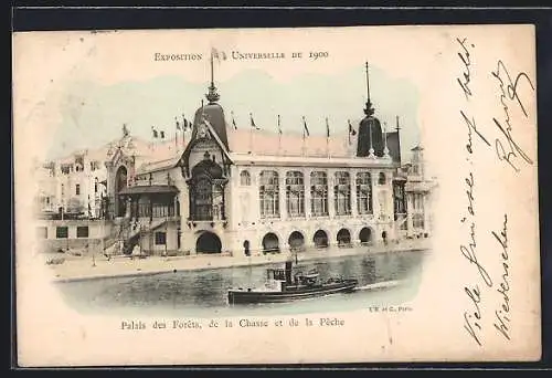 AK Paris, Exposition universelle de 1900, Palais des Forets, de la Chasse et de la Peche
