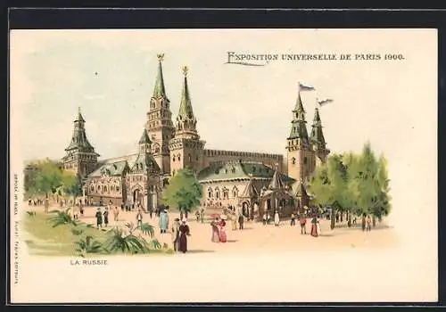 Lithographie Paris, Exposition universelle de 1900, La Russie