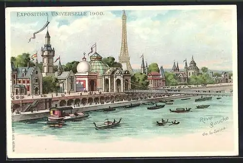 Kulissen-AK Paris, Exposition universelle de 1900, Rive gauche de la Seine