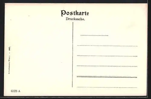 AK Wien, Schottengasse und Währingerstrasse mit Strassenbahnen aus der Vogelschau