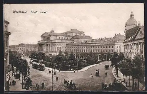 AK Warszawa, Tetr Wielki, Strassenbahn