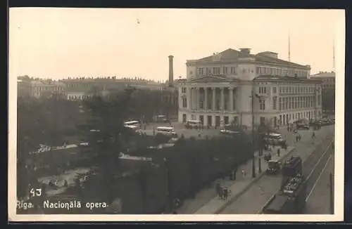 AK Riga, Nacionala opera, Strassenbahn