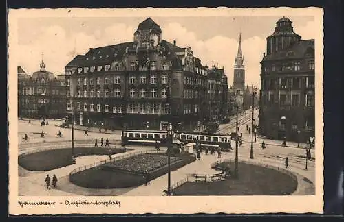 AK Hannover, Aegidientorplatz mit Strassenbahn