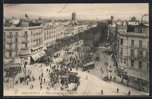 AK Barcelona, Vista general de las Ramblas