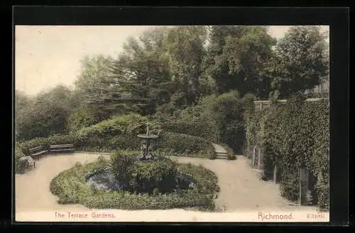 AK Richmond /London, The Terrace Gardens
