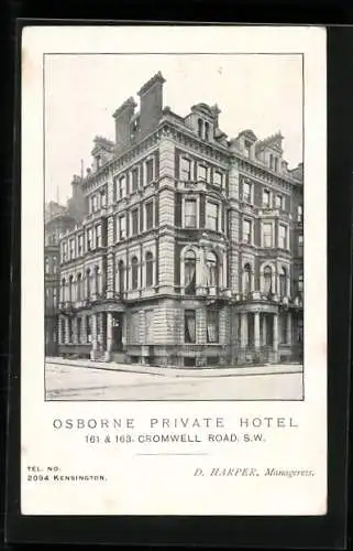 AK London, Osborne Private Hotel, Cromwell Road