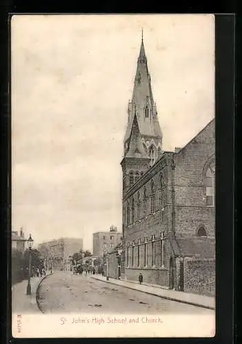 AK London, St. John`s High School and Church