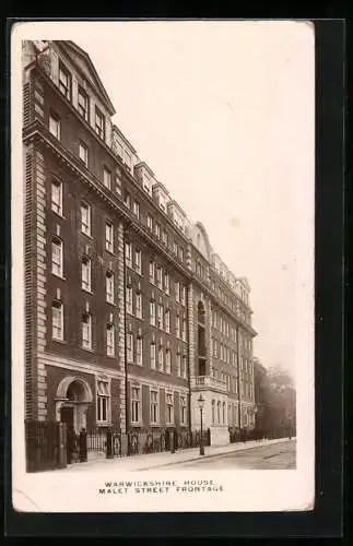 AK London, Warwickshire House, Malet Street Frontage
