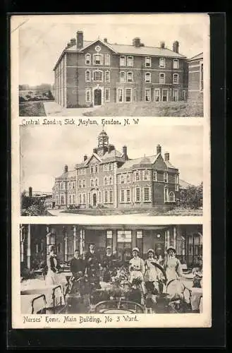 AK Hendon, Central London Sick Asylum, Nurses` Home, Main Building, No. 3 Ward